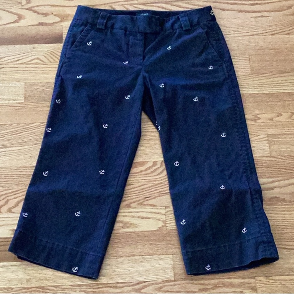 J Crew Nautical Anchor Cropped Pants